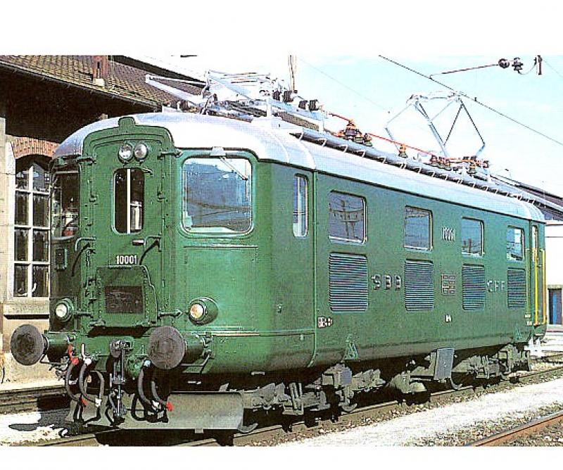 Schweizerische Bundesbahnen SBB/CFF/FFS #10001 HO Fir Green Scheme Class Re 4/4 I Old Electric Locomotive DCC & Sound