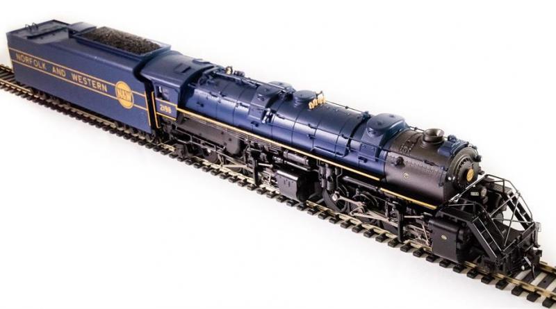 Norfolk & Western N&W #2198 HO 1960 Blue Scheme Y6b 2-8-8-2 Steam Locomotive & 22I Tender DC & DCC & Paragon3 Sound & Smoke