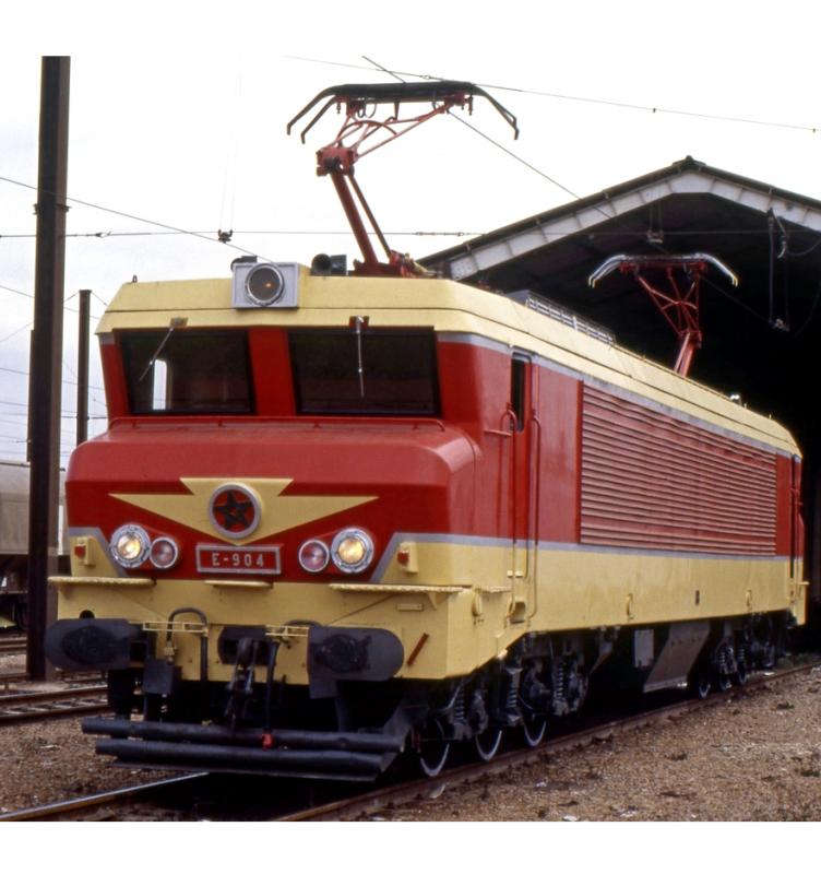 Office National des Chemins de Fer ONCF Morocco #E-904 Nez Cassé Jaune Sable Brun Rougeâtre Scheme Class E 900 (CC 6500) Electric Locomotive for Model Railroaders Inspiration