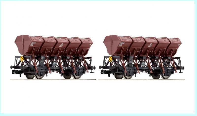 Dump Wagon HO, Ommi 51 DB (2 pieces Set) vagón na přepravu sypkých hmot