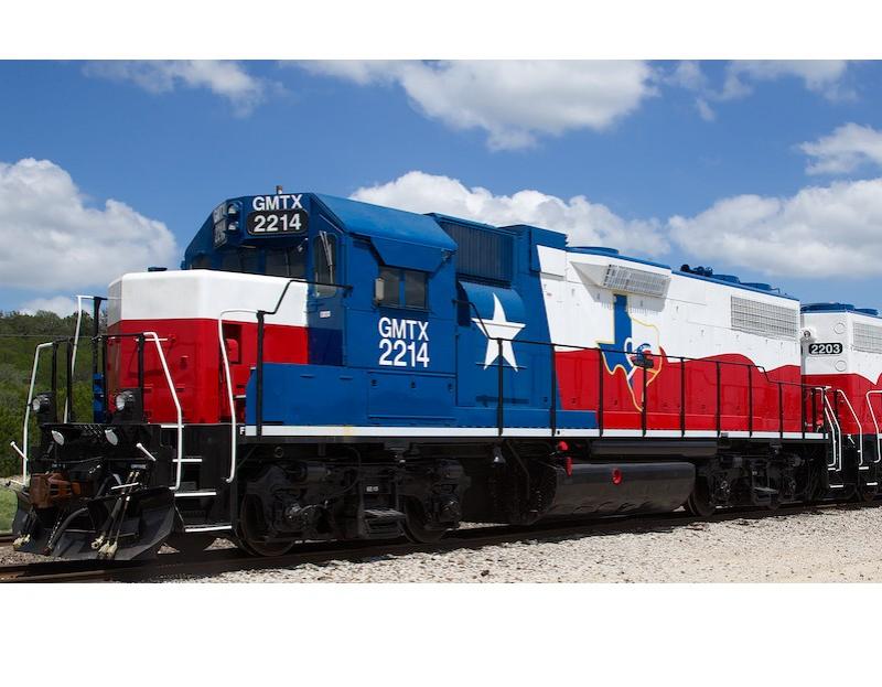 Central Texas & Colorado River Railroad GMTX #2214 Bicentennial Red White Blue Scheme Class GP38-2 Road-Swiitcher Diesel-Electric Locomotive for Model Railroaders Inspiration
