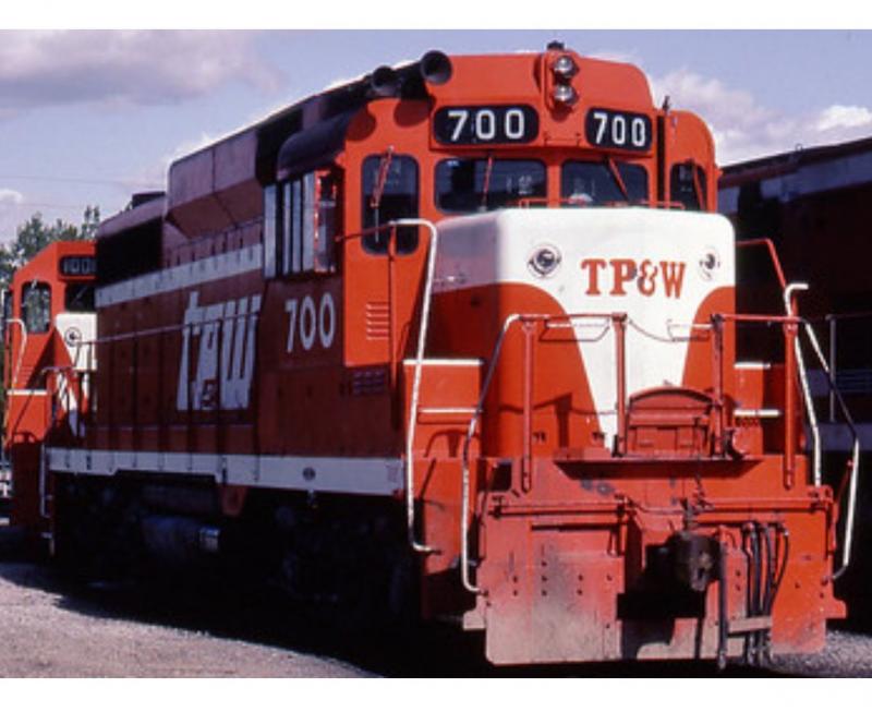 Toledo, Peoria & Western TPW #700 Red White Scheme Class EMD GP30 Road-Switcher Diesel-Electric Locomotive for Model Railroaders Inspiration