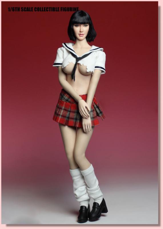 School Girl Uniform Costume Sixth Scale Collectible Figure