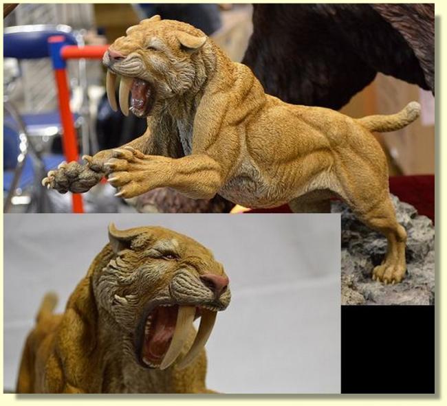 Saber-Toothed Tiger Smilodon Fatalis The Saurozoic Collection Statue (Resin Kit)  pravěký svět