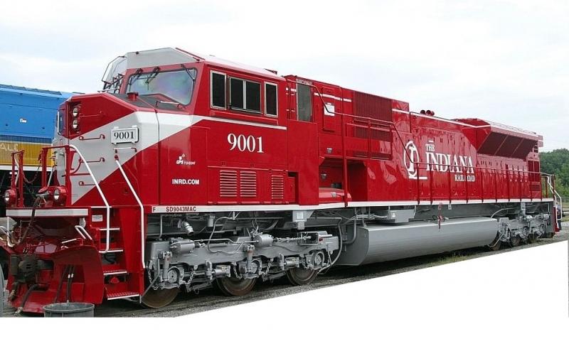 Indiana Rail Road INRD #9001 Red Grey Scheme Class EMD SD9043MAC Diesel-Electric Locomotive for Model Railroaders Inspiration