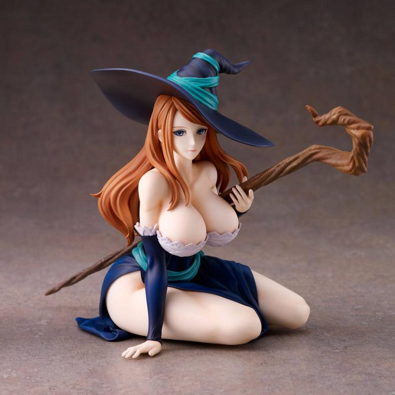 Busty Sorceress In Deep Blue Sexy Anime Figure 