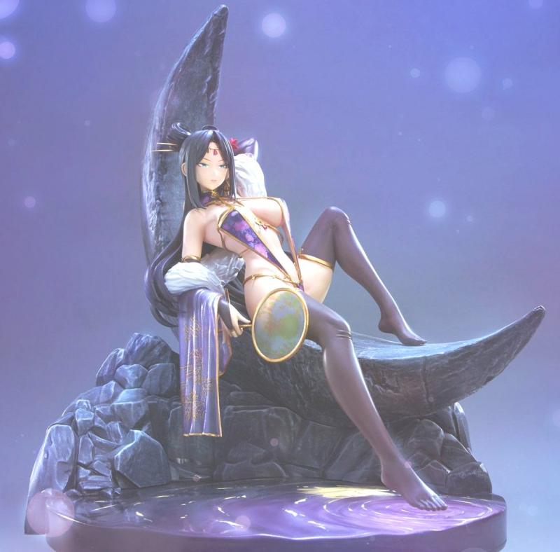 Diaochan Chousen Resting Upon A Crescent Moon Sexy Anime Figure