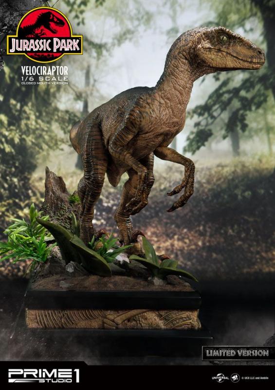 Velociraptor With A Closed Mouth The Jurassic Park Sixth Scale Statue Diorama pravěký svět