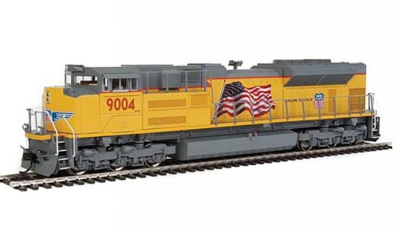 Union Pacific US Flag #9004 HO Yellow Sill Grey Scheme SD70ACe Diesel-Electric Locomotive DCC & ESU(R) Sound