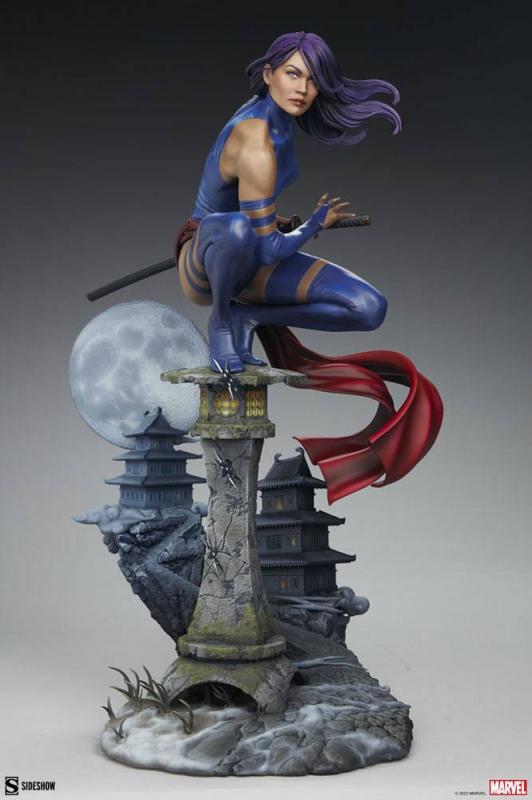 Psylocke Atop A Stone Lantern Base The X-Men Premium Format Figure